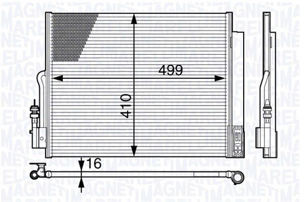 MAGNETI MARELLI Lauhdutin, ilmastointilaite 350203723000